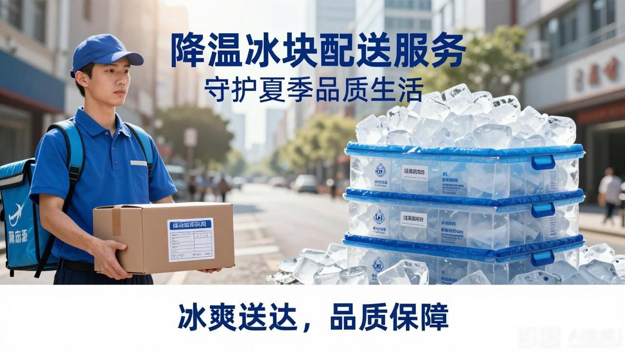 降温冰块配送服务 守护广州番禺区夏季品质生活
